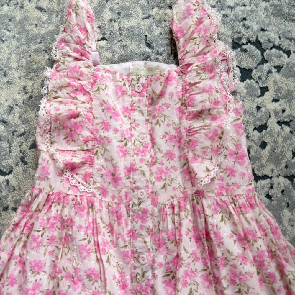 btween Pink Floral Ruffle Dress - Picture 2 of 4